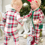 Baby Girls Dashing Dreams Plaid Modal Footed Ruffle Pajama