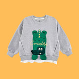 Faux Shirt Dino Winter Sweatshirt