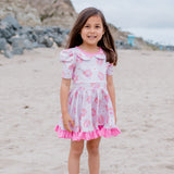 Sea shells & Daisies Twirl dress