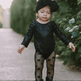 Livee Long Sleeve Leotard - Time-to-Shine Onyx (bat costume)