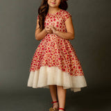 Toddler Annalise Petticoat Dress in Scarlet Metallic