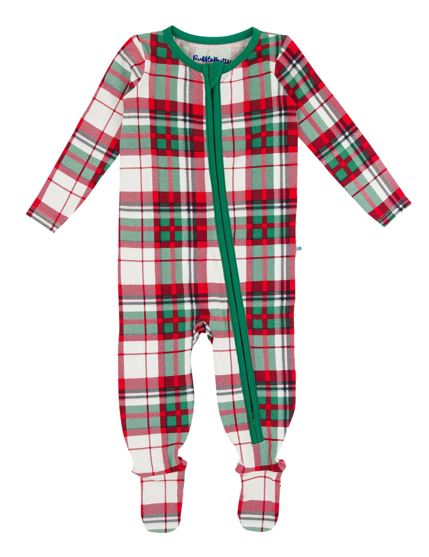 Baby Boys Dashing Dreams Plaid Modal Footed One Piece Pajama