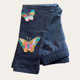 Black Butterfly Girls Leggings