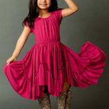 Toddler Adrianna Dress in Fuchsia