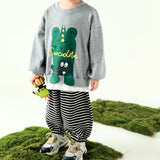 Faux Shirt Dino Winter Sweatshirt