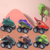 Trending Dinosaur Pull-Back Car Toy - Set of 6