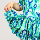 Peacock twirl dress