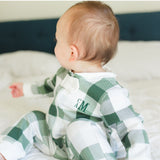 Green Plaid Pajama Baby Sleeper