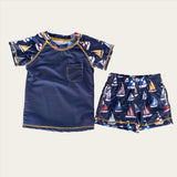 Boys nautical 2 pc swimsuit