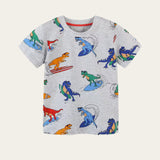 Dino surfing summer tshirt