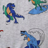 Dino surfing summer tshirt