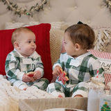 Green Plaid Pajama Baby Sleeper