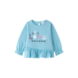 Baby Girl's Long Sleeve Curly Knit Sweatshirt