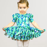 Peacock twirl dress