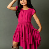 Toddler Adrianna Dress in Fuchsia