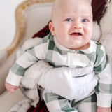 Green Plaid Pajama Baby Sleeper