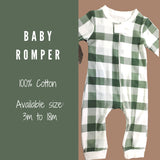 Green Plaid Cotton Kids 2 pc Pajama Set