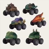 Trending Dinosaur Pull-Back Car Toy - Set of 6