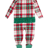 Baby Girls Dashing Dreams Plaid Modal Footed Ruffle Pajama