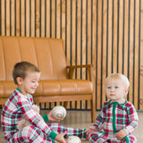 Boys Dashing Dreams Plaid Modal Long Sleeve Pajama Set