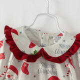 Christmas Santa Ruffle Baby Girl Romper